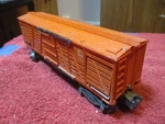 1949-55 Vintage Lionel #3656 0-O27 Gauge Operating Orange Stock Car Post War. Fixed Price $7.83.