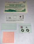Champ Ho Scale Decal Erie 40 -or 50 Box Car Red W/black & White Lett #HB-3. Fixed Price $6.50.