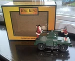 Mth 30-2511 Gauge Christmas Operating Hand Car Santa W/ Elf. Fixed Price $49.95.