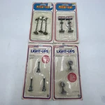 Life Like Light Ups Ho Lot Of 4 - Street 1208, Spot 1209, Pole 1206, Exxon 01202. Fixed Price $39.99.