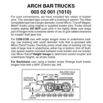 Micro Trains Scale Arch Bar Trucks With Short Extension Magne-matic Couplers 1. Fixed Price $8.75.
