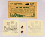 Champ Ho Decal-great Northern Steam Loco-silv Let/sml 3/4 Face Goat Hrld #EH-4A. Fixed Price $6.50.