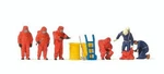 Preiser 10730 Ho Scale Working People Firemen Red Hazmat Suits. Fixed Price $26.99.