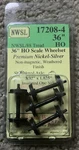 Northwest Short Line 17208-4 36" Shouldered Black Wheelset (pack Of 4) ON30. Fixed Price $14.95.