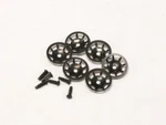 715-21 Metal Brake Wheels & Drive Stud Pins, O/O27 Gauge Freight Cars, 6 Pcs.. Fixed Price $5.50.