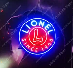 Lionel Trains Since 1900 24"X24" Vivid Led Neon Sign Light Lamp With Dimmer. Fixed Price $189.99.