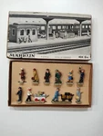 Marklin Ho Trackside Figures Set Of Ten, Painted Metal Box. Fixed Price $99.00.
