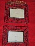 Pier One Metal Hanging Picture Frame Double 6X4 Photo Size Ornate Detail Beads. Fixed Price $9.99.