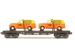 Mth 30-7681 Transport Flatcar W/ Ertl '51 Panel Vans Ln. Fixed Price $38.24.