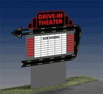 Miller Engineering 1381 Ho/o Drive-in Theater Animated Neon Limited Edition Sign. Fixed Price $63.81.