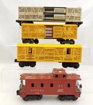 Lionel Trains Postwar Freight Cars 6376, 6473, 6656 & 6257. Fixed Price $44.99.