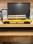 Lionel Gauge Union Pacific Flat Car 9303 W/ Load Yellow Analog Blt 1-74. Fixed Price $9.99.