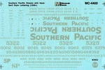 Microscale MC-4400 Ho Southern Pacific Sp Diesel Locomotives 1958+ Decals. Fixed Price $8.88.