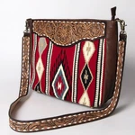 American Darling Messenger Bag Hand Woven Saddle Blanket Leather. Fixed Price $96.00.