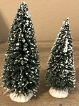 Cobblestone Corners Village Snow Covered Sisal Trees Set Of 2 New. Fixed Price $9.29.