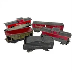 Marx Lot Of 5 Tin Train Cars Scale Nyc And Np Railroad Marlines Vintage 1930S. Fixed Price $110.49.