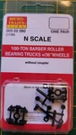 Micro-trains 00302080 (1139) 100-TON Barber Roller Bearing Trucks With 36" Wheel. Fixed Price $6.60.