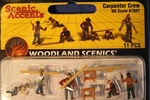Woodland Scenics - Carpenter Crew (11 Pcs.) Ho Scale A1947. Fixed Price $25.00.