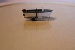 Ho Scale Wiking, Motor Boat With Trailer, Gray & White. Fixed Price $24.00.
