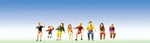 Faller Ho Scale 153050 Seated Fairground Figures #1 (8-PIECE Hand-painted Set). Fixed Price $21.95.