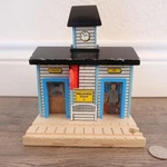 Thomas The Train Wooden Railway Wellsworth Station Retired Gullane 2001. Fixed Price $29.99.