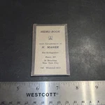 Rare 1900 Era H. Maher Fire Extinguishers Miniature Memo Book Premium Nyc. Fixed Price $12.99.