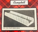 Campbell Scale Models 766-595 Ho Building Kit Thru Plate Girder Bridge. Fixed Price $18.23.