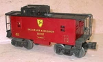 Lionel Delaware & Hudson #35707 Caboose. Fixed Price $12.99.