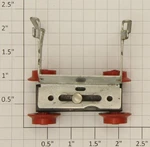 American Flyer XA13A085R Crosshead Guide & Front Truck Assembly With Red Wheels. Fixed Price $10.00.