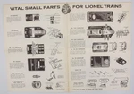 Lionel 0623-10 Vital Small Parts / Super "o" Track Poster. Fixed Price $5.00.