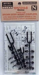 Micro-trains 00102001 Brown Unassembled Rda Body Mount Coupler. Fixed Price $13.36.