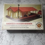 Bachmann #46-1216 Lighted Freight Station -works W/ Ho Scale Electric Trains. Fixed Price $19.99.