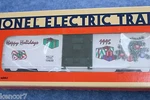 1995 Lionel 6-19939 Employee Christmas Box Car Happy Holidays L2676. Fixed Price $100.30.