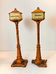 2 Prewar Lionel Street Lamp Signs: Broadway And Main. Fixed Price $19.95.