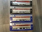 Scale K-line Set Of (4) Golden State Streamliners Passenger Car Trains 1:48. Fixed Price $174.99.