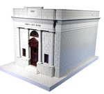 Rail King O Scale Built-up Lighted First City Bank Building 30-9017. Fixed Price $44.99.