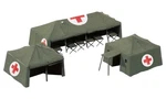 Herpa Military 746021 1/87 Ho Scale Medical Services Tents (3) + Accessories Kit. Fixed Price $34.65.