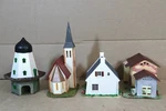 Faller Kibri Volmer Scale 4 X Old Time Village House Chuch Wind Mill On. Fixed Price $42.94.