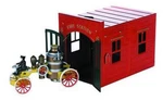 Mth Tinplate 10-1003: Kingsbury Fire House & Pumper. Fixed Price $300.00.
