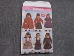 Butterick Sewing Pattern 5110 18" American Girl Doll Cape Party School Dress Unc. Fixed Price $8.79.