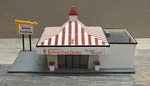 Kfc Model Railroad Restaurant Building Multicolor Plastic Freestanding Painted. Fixed Price $11.99.