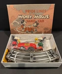 Pride Lines Mickey Mouse Hand Car No. 1100 Original Box. Fixed Price $225.00.