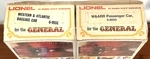 New Lionel Western & Atlantic Baggage 9551 Passenger 9552 Car For The General. Fixed Price $90.00.