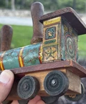 Bliss Ives Antique Wooden Lithographed Train Engine. Fixed Price $275.63.