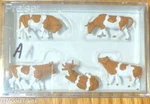 Preiser Ho #14155A Animals -- Cows Brown/white (plastic Figures) 1:87TH Scale. Fixed Price $15.29.