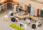 Faller 180454 Scale Ho Interior For Offices And Sheds (reparto Administrative). Fixed Price $20.90.