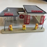 Vtg Faller Ho (1:87) Scale Shell Gas Station W/garage & Pumps Used Germany B-217. Fixed Price $26.39.