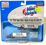 Mini Metals White Super Power TRACTORS/2-32'AERO Van Trailers Yale Transport. Fixed Price $22.98.