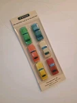 Tyco Ho Scale Model Train Pack Of 6 Autos NO.123:150 On Card. Fixed Price $25.00.