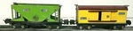 Lionel #2653 Hopper & #2655 Boxcar Prewar Gauge, All Original, Very Clean. Fixed Price $66.99.